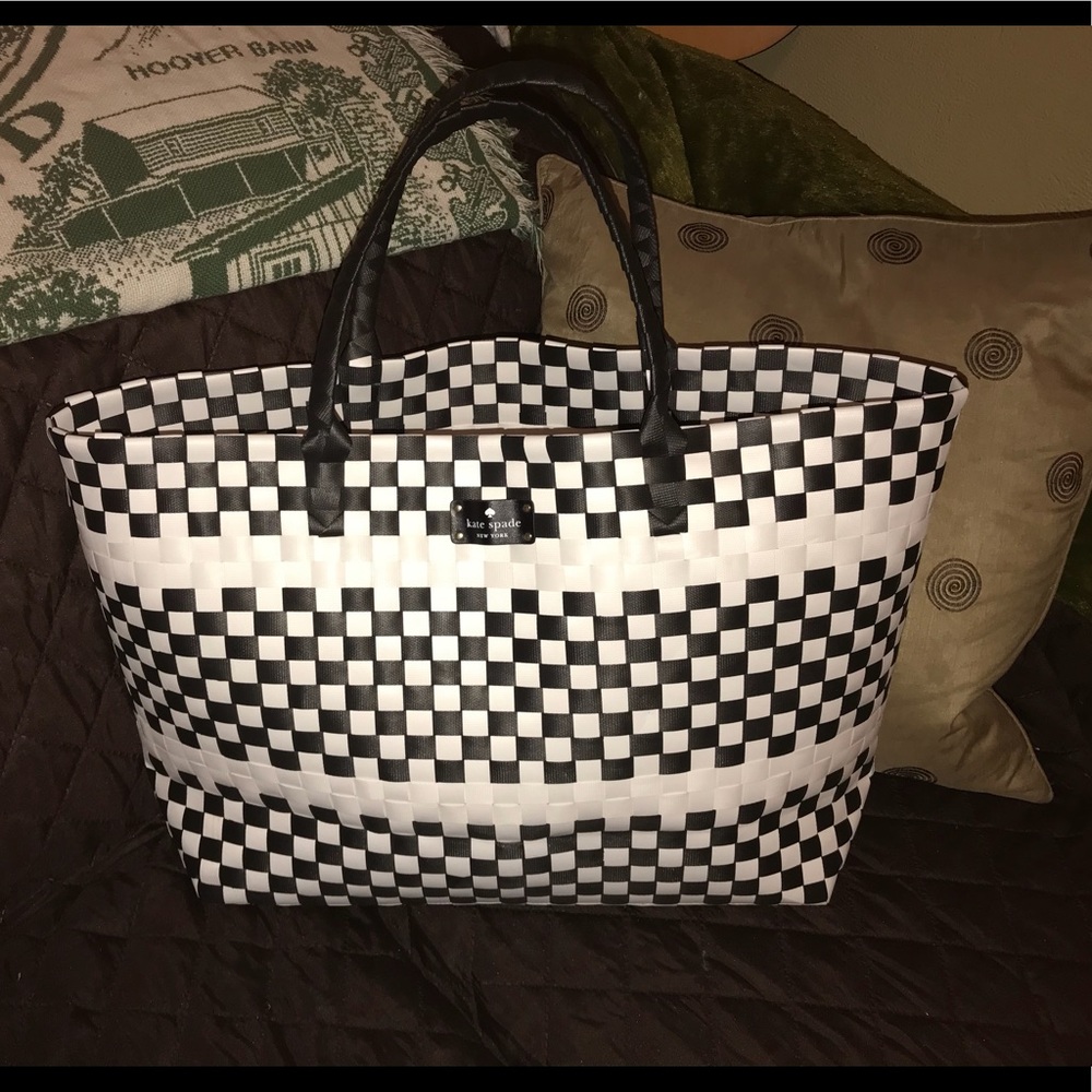 Kate spade black and white large tote